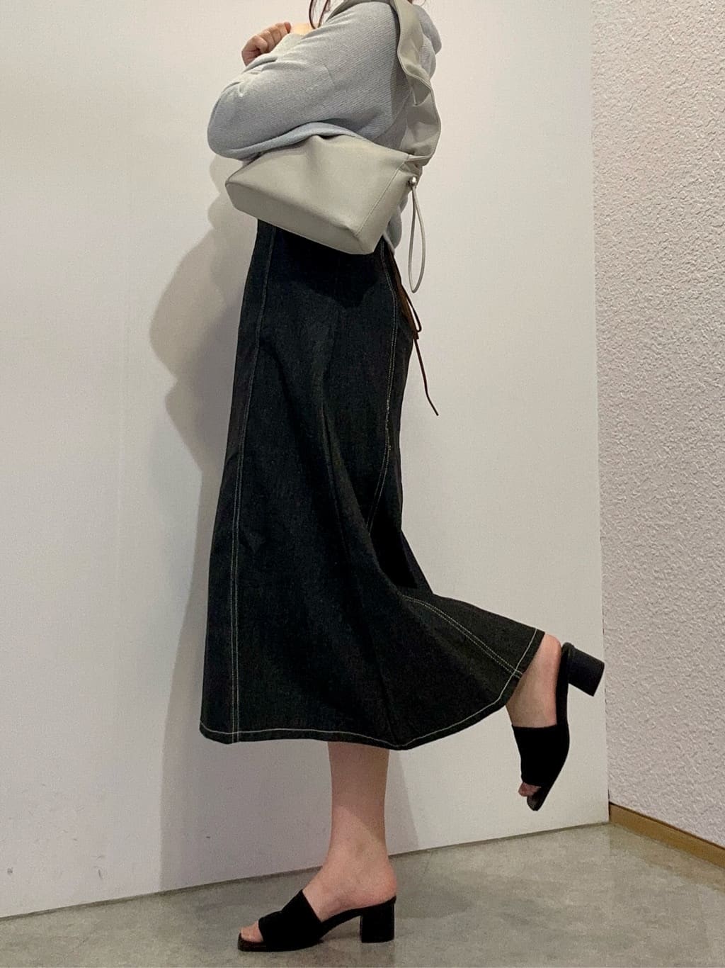 ちゃきさんの「ESPERANZA｜ニットアッパーミュールサンダル 24SS」を使ったコーディネート
