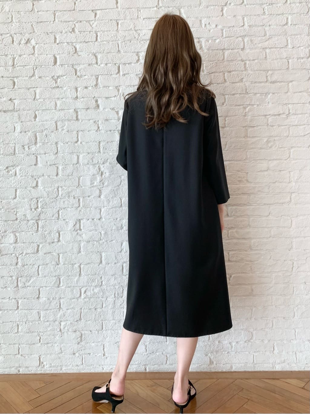清水夏姫さんの「DRESSTERIOR｜【セットアップ可】ブラックフォーマルワンピース」を使ったコーディネート