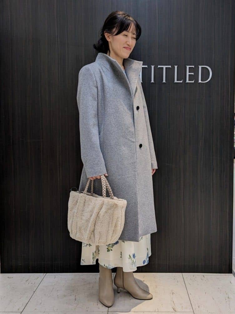 Rieさんの「UNTITLED｜【日本製／2WAY衿】スタンドカラー ロングコート」を使ったコーディネート