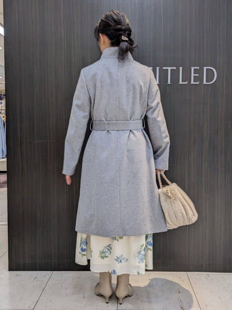 Rieさんの「UNTITLED｜【日本製／2WAY衿】スタンドカラー ロングコート」を使ったコーディネート