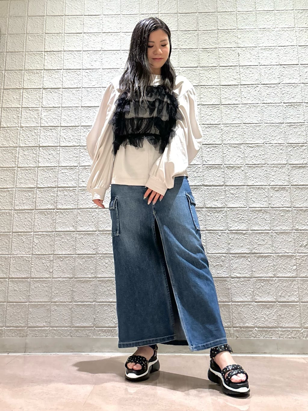 Akiさんの「ESPERANZA｜ラインストーンスポサン」を使ったコーディネート