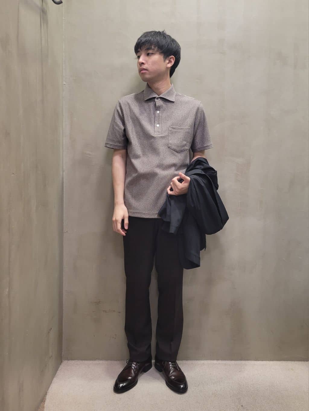 白木駆さんの「TAKEO KIKUCHI｜日本製 Uチップ ドレスシューズ」を使ったコーディネート