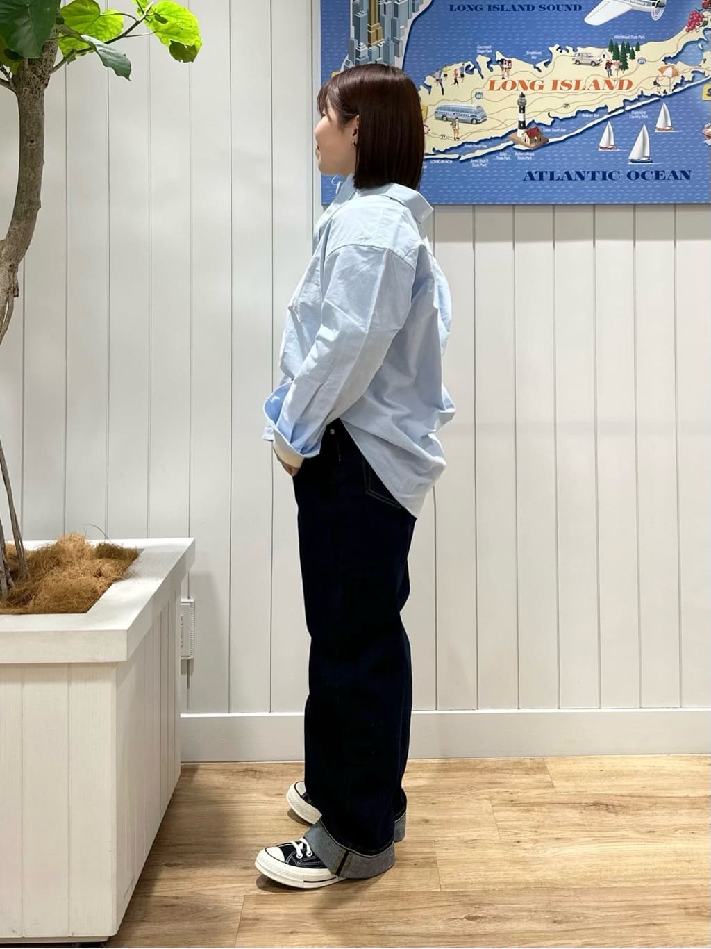 nahoさんの「Dessin｜【洗える】ストレートデニム（ユニセックス）」を使ったコーディネート