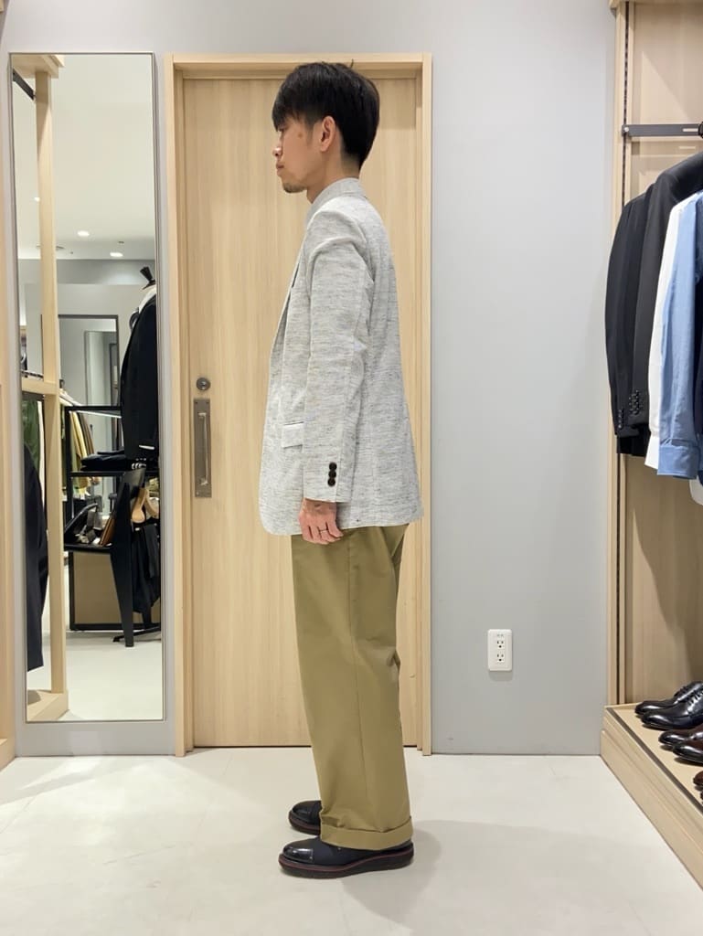 わいずみさんの「TAKEO KIKUCHI｜【尾州織】リネンブレンド メッシュ ジャケット」を使ったコーディネート