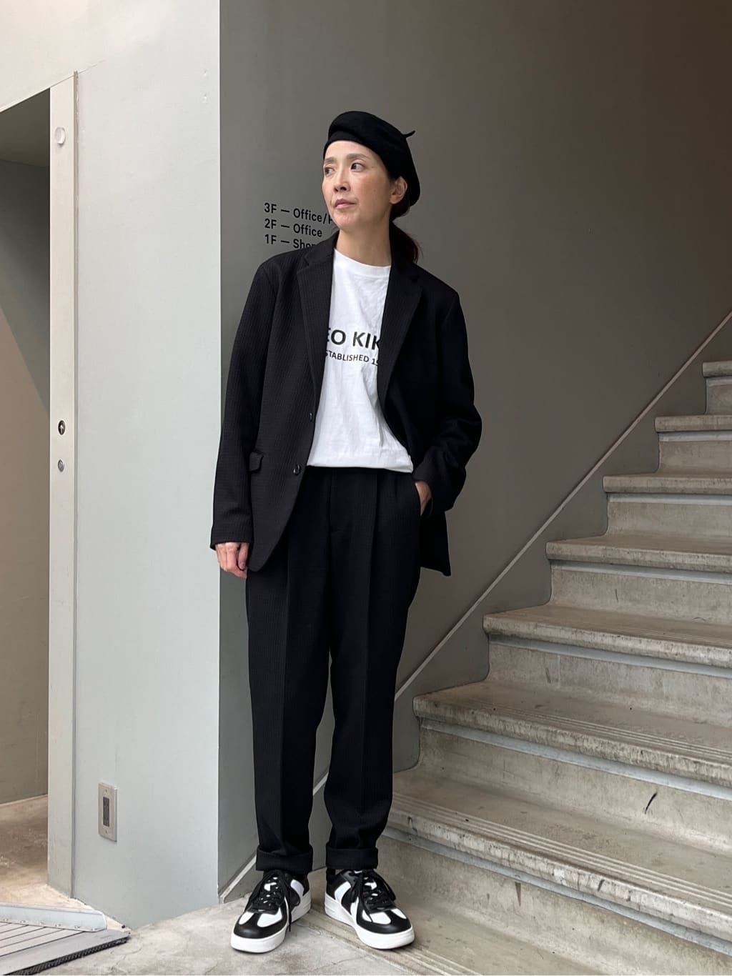 神野（jinno）さんの「TAKEO KIKUCHI｜【抗菌防臭】クロスウィーブ ジャケット」を使ったコーディネート