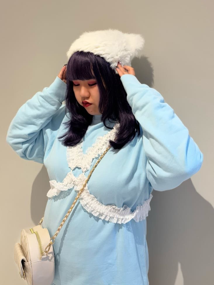 sayakaさんの「ESPERANZA｜ロングファーくまみみニット帽」を使ったコーディネート