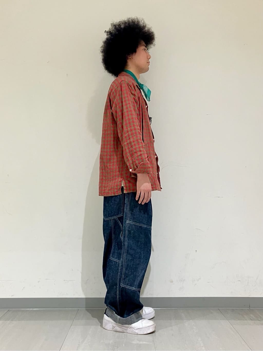 MATSUさんの「TAKEO KIKUCHI｜ボーラーハット ハンドペイントライク バンダナ」を使ったコーディネート
