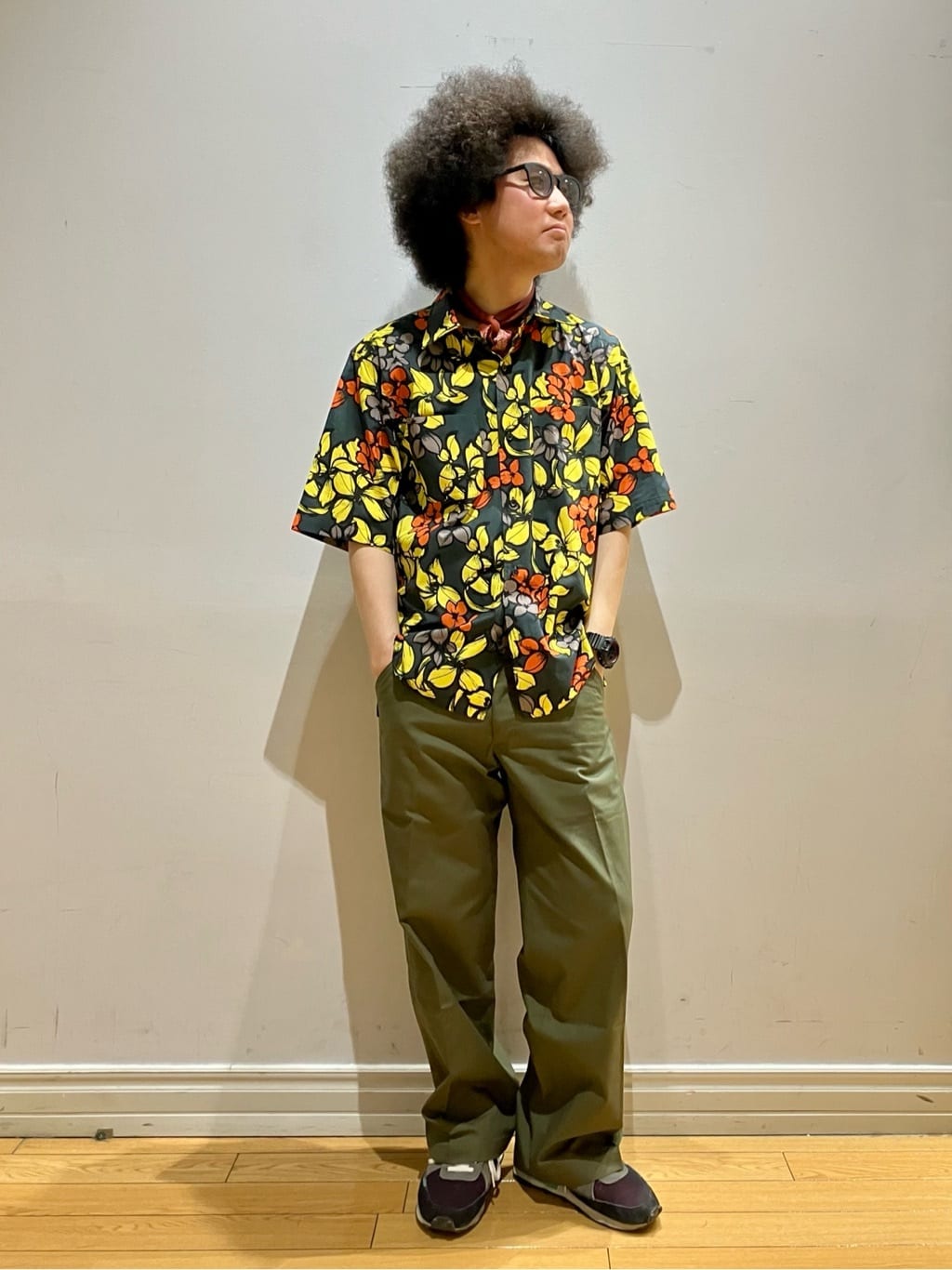 MATSUさんの「TAKEO KIKUCHI｜ボーラーハット ハンドペイントライク バンダナ」を使ったコーディネート