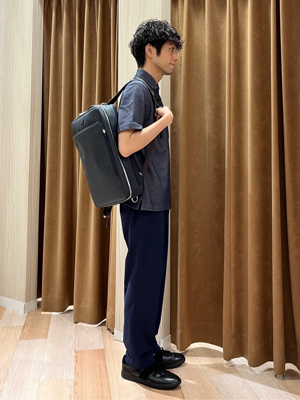 URAさんの「TAKEO KIKUCHI｜【抗菌防臭／9色5サイズ展開】ハニカムメランジ ポロシャツ」を使ったコーディネート