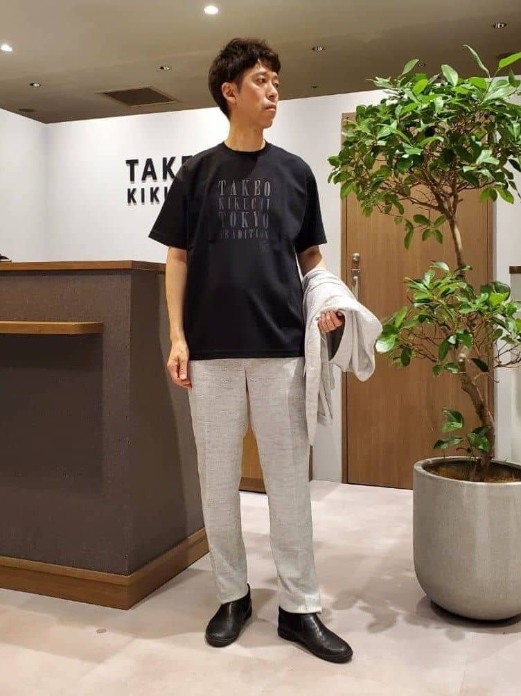 ishidaさんの「TAKEO KIKUCHI｜【尾州織】リネンブレンド メッシュ ジャケット」を使ったコーディネート