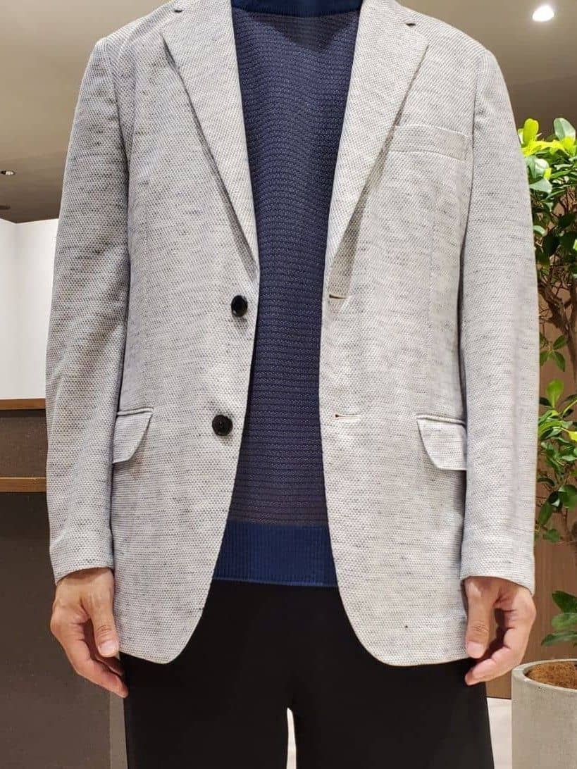 ishidaさんの「TAKEO KIKUCHI｜【尾州織】リネンブレンド メッシュ ジャケット」を使ったコーディネート