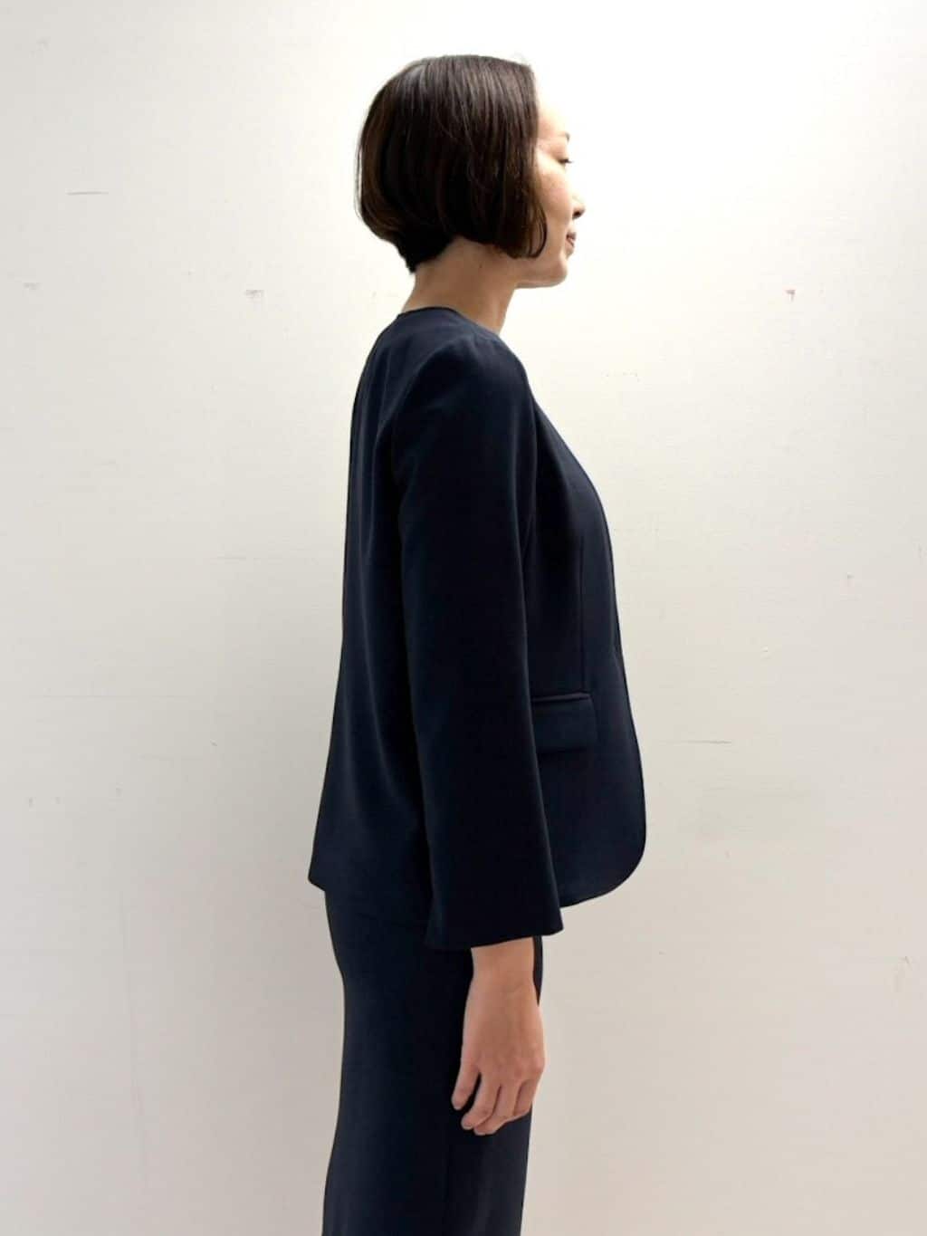 keikoさんの「COUP DE CHANCE｜【洗える／日本製／ハートネック】5分袖ラメ入りニットトップス」を使ったコーディネート