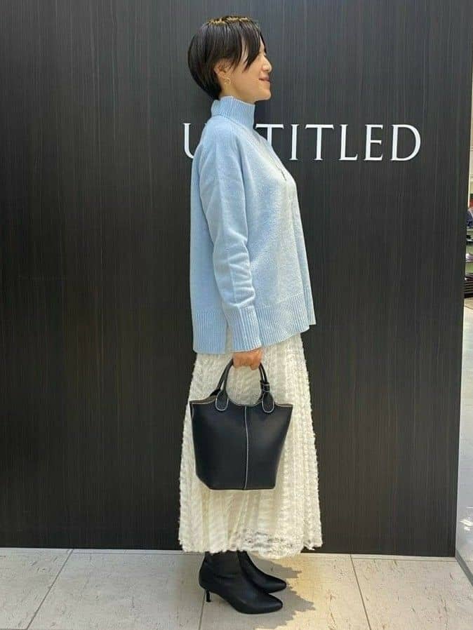 Mikiさんの「UNTITLED｜【日本製／2WAY衿】スタンドカラー ロングコート」を使ったコーディネート