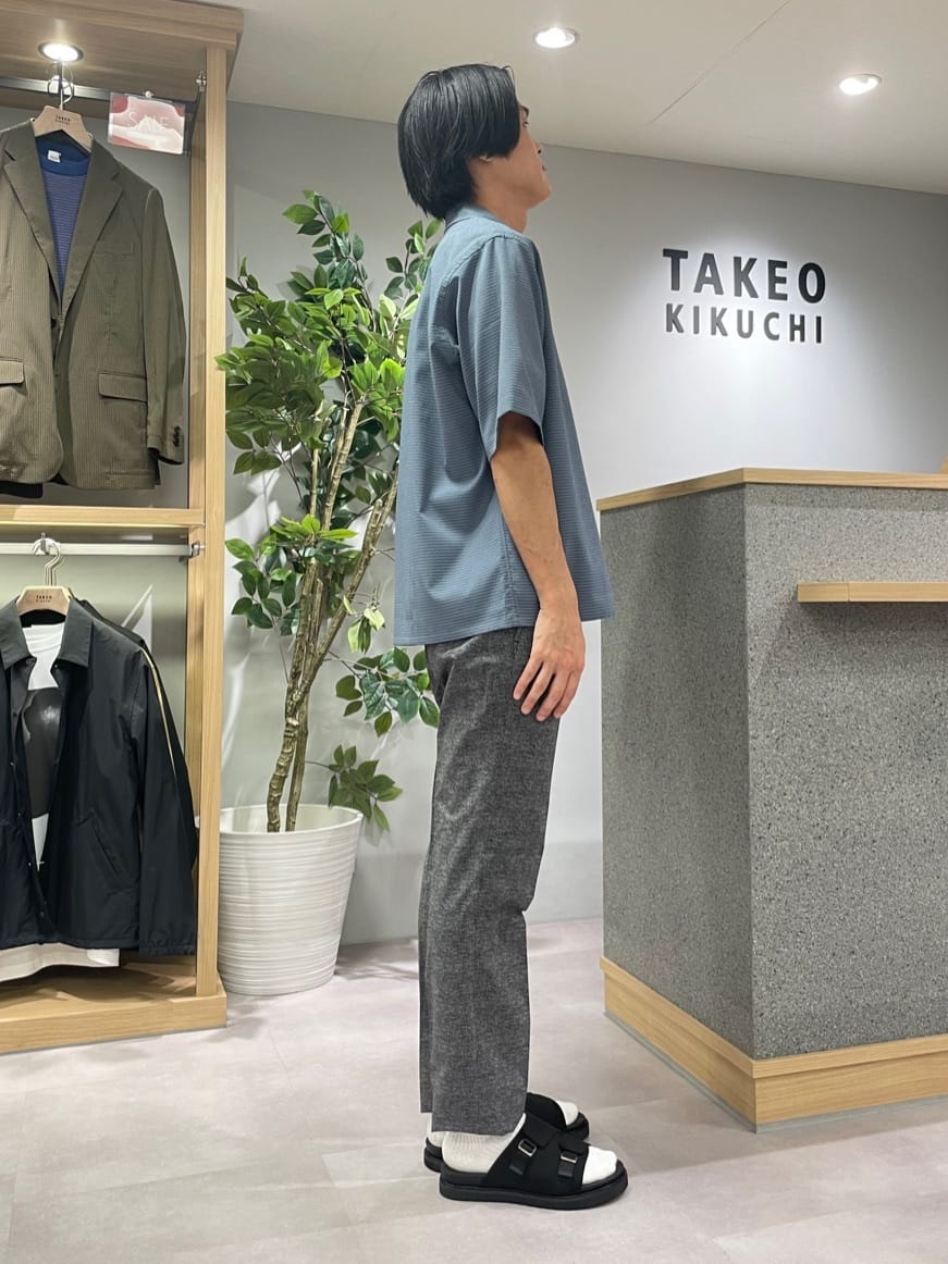 TAKE✳︎さんの「TAKEO KIKUCHI｜【抗菌防臭】COOL DOTS（R）ドビープリント パンツ」を使ったコーディネート