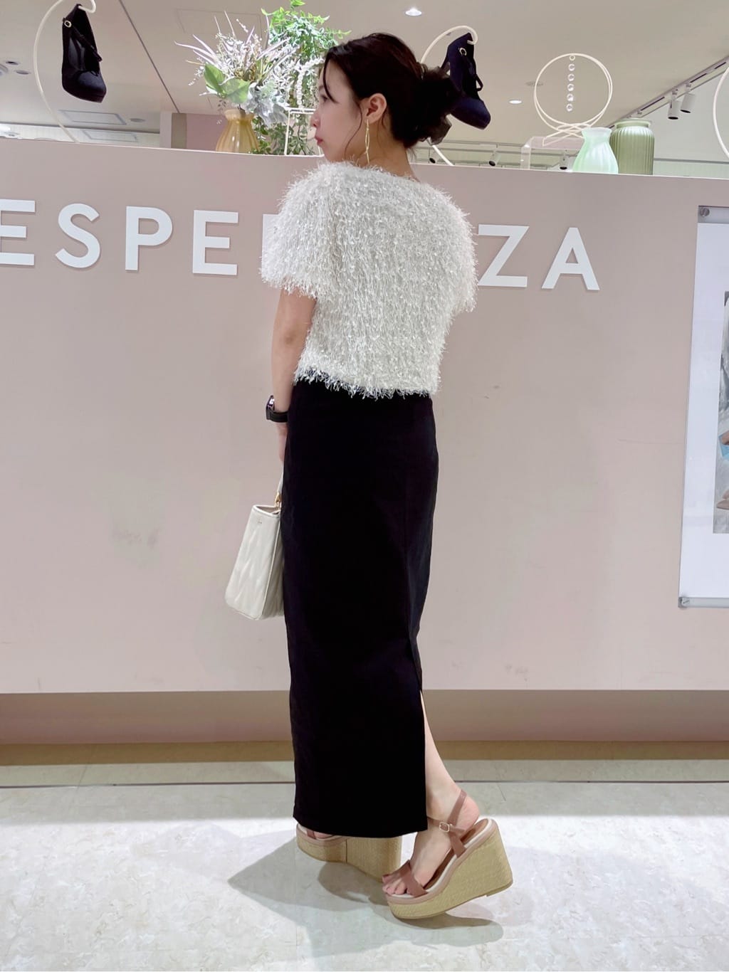 re__さんの「ESPERANZA｜ハイウェッジサンダル」を使ったコーディネート