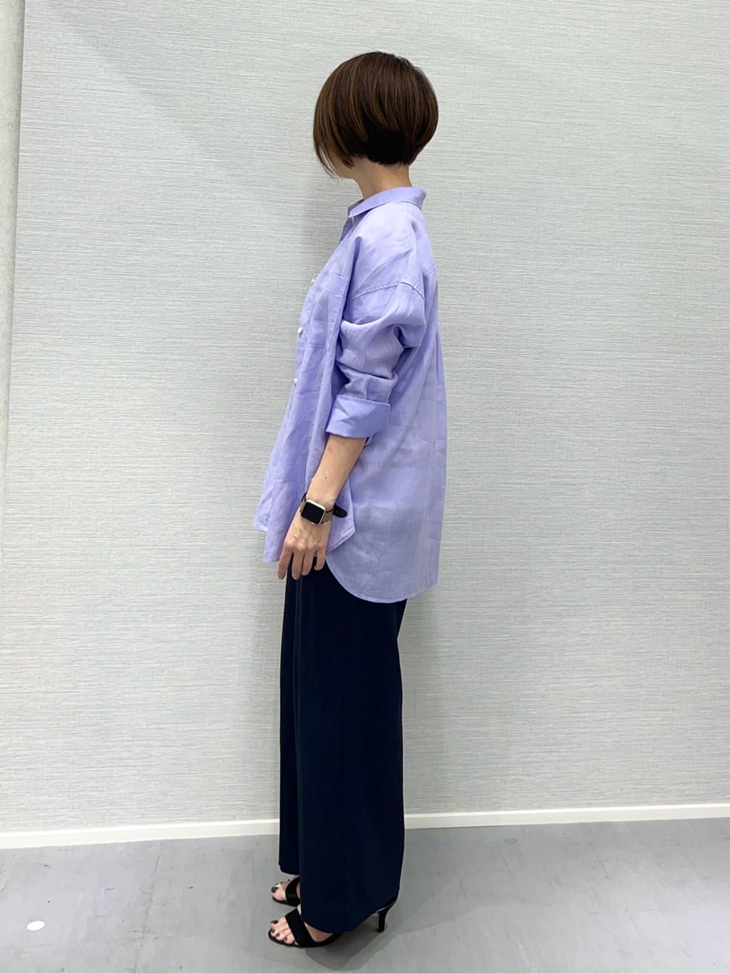 Shinakoさんの「UNTITLED｜【褒められパンツ／洗える／ウエストゴム】ワイドタックパンツ」を使ったコーディネート