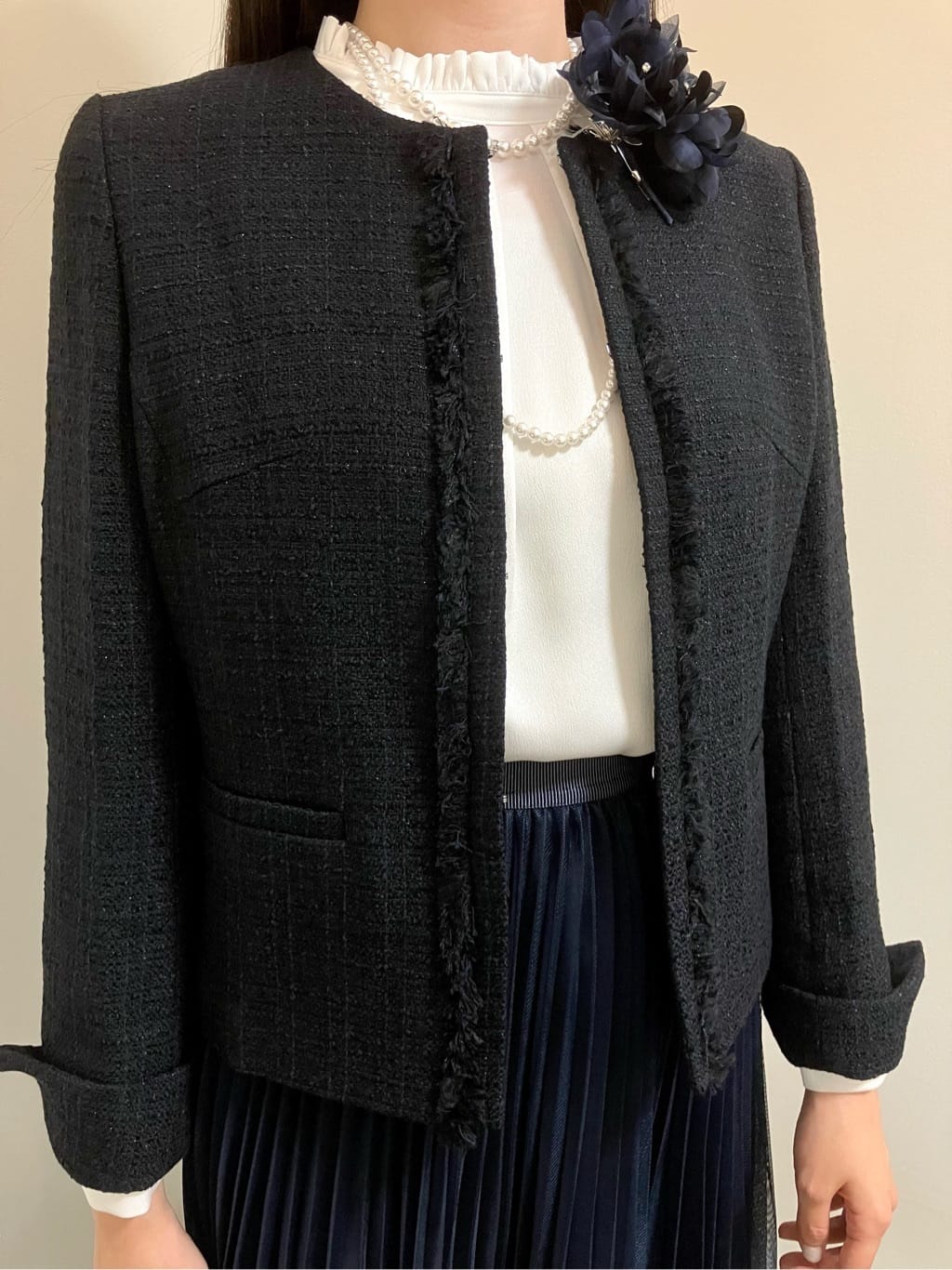カレンさんの「UNTITLED｜【追加6/日本製】2連フェイクパールネックレス」を使ったコーディネート