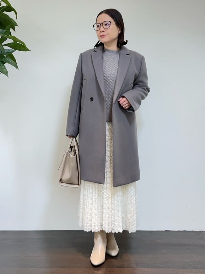 Asamiさんの「UNTITLED｜【日本製／2WAY衿】スタンドカラー ロングコート」を使ったコーディネート
