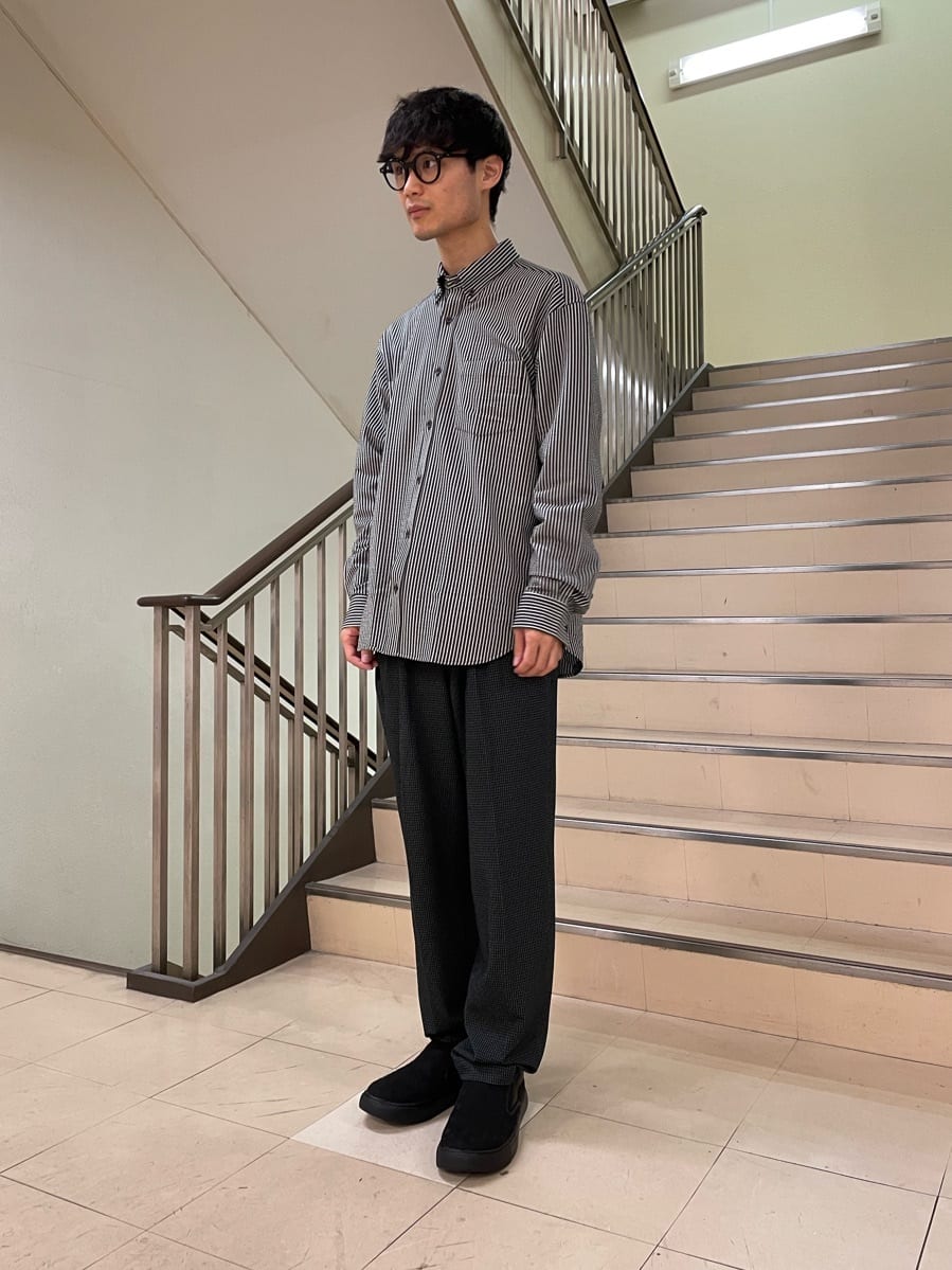 Okdさんの「TAKEO KIKUCHI｜【抗菌防臭/シーズンレス】シアサッカー ジャージシャツ」を使ったコーディネート