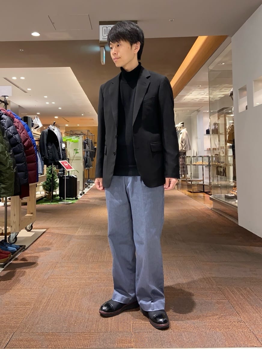わいずみさんの「TAKEO KIKUCHI｜ディープブラック ジャケット」を使ったコーディネート
