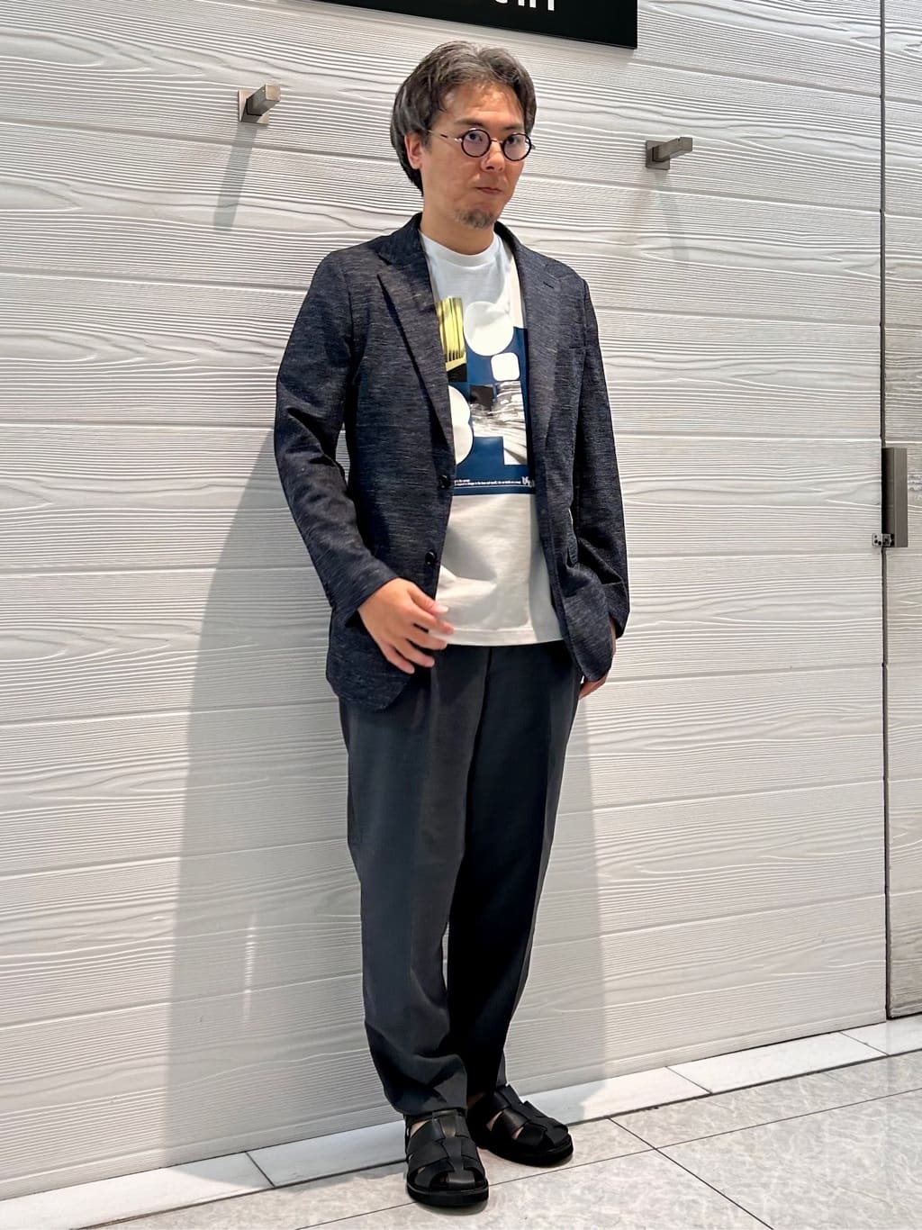 すーさんの「TAKEO KIKUCHI｜【尾州織】リネンブレンド メッシュ ジャケット」を使ったコーディネート