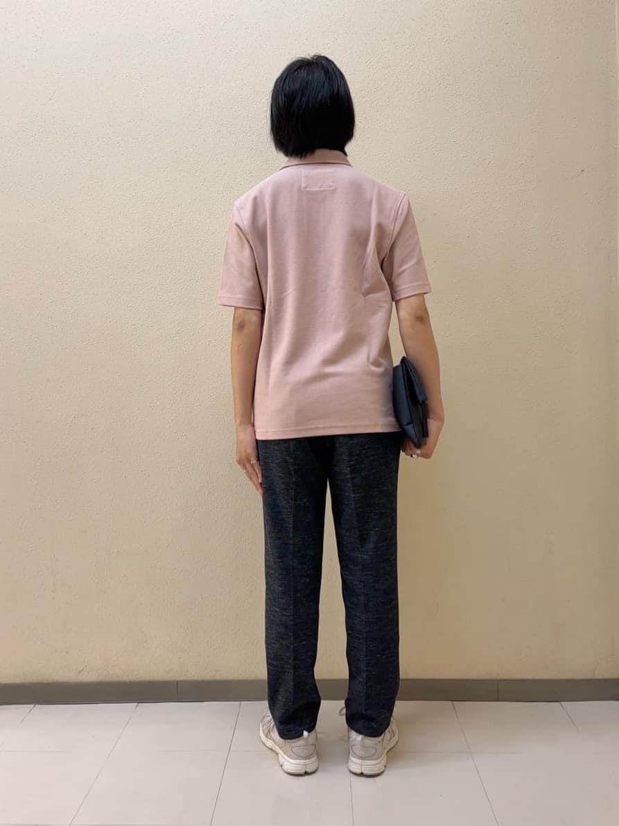 及川さんの「TAKEO KIKUCHI｜【抗菌防臭／9色5サイズ展開】ハニカムメランジ ポロシャツ」を使ったコーディネート