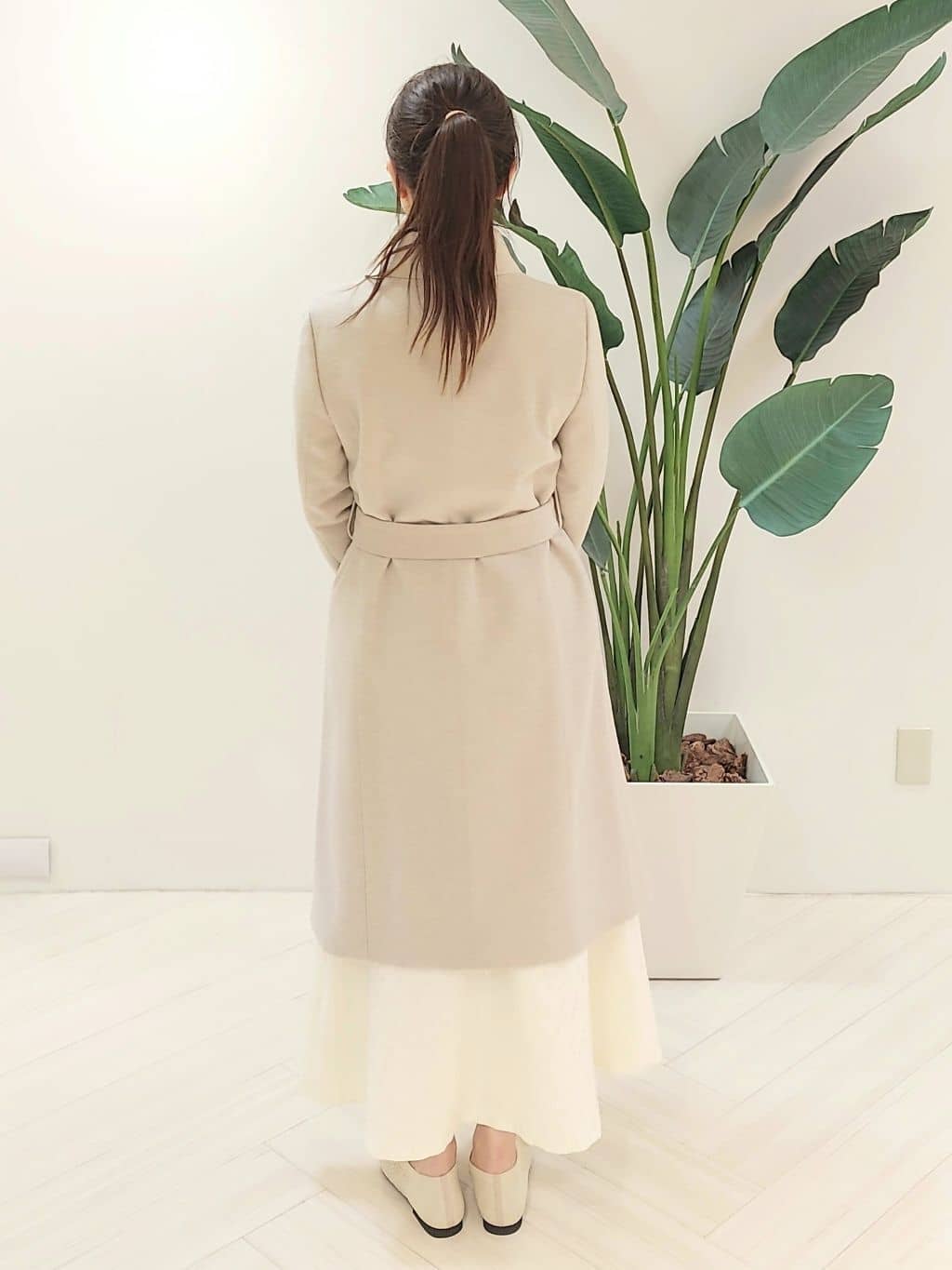 YuKaRiさんの「UNTITLED｜【日本製／2WAY衿】スタンドカラー ロングコート」を使ったコーディネート