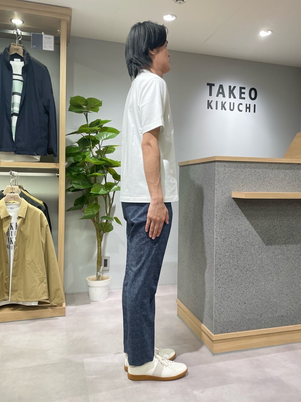 TAKE✳︎さんの「TAKEO KIKUCHI｜【抗菌防臭】COOL DOTS（R）ドビープリント ジャケット」を使ったコーディネート