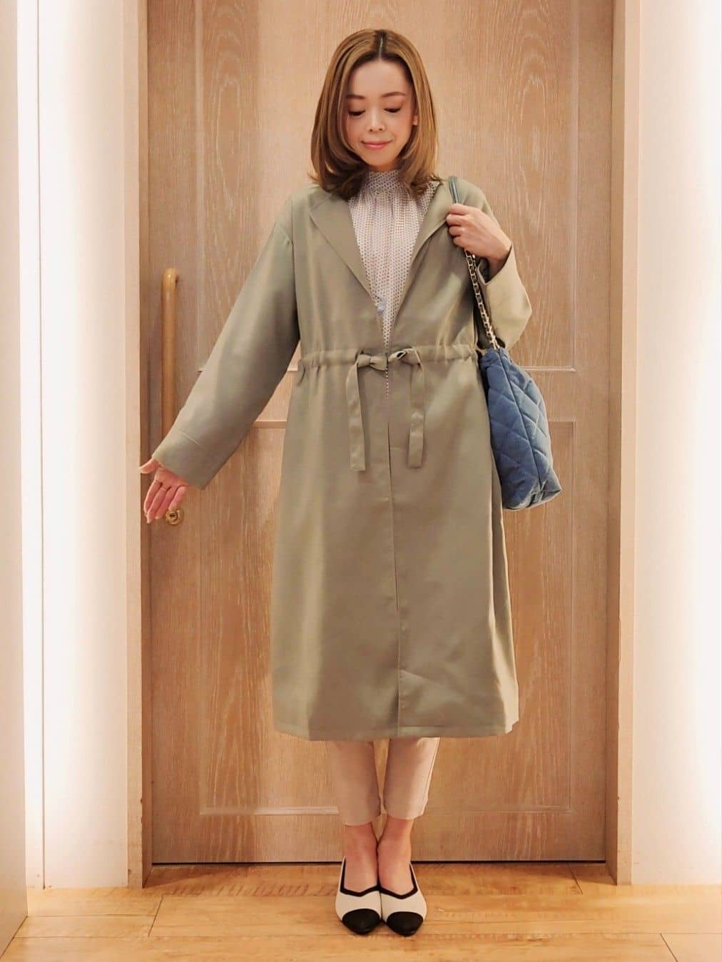 asadaさんの「SHOO･LA･RUE｜【SS-3L/無理せずスリム】 ぐんぐん伸びる イージーテーパードパンツ」を使ったコーディネート