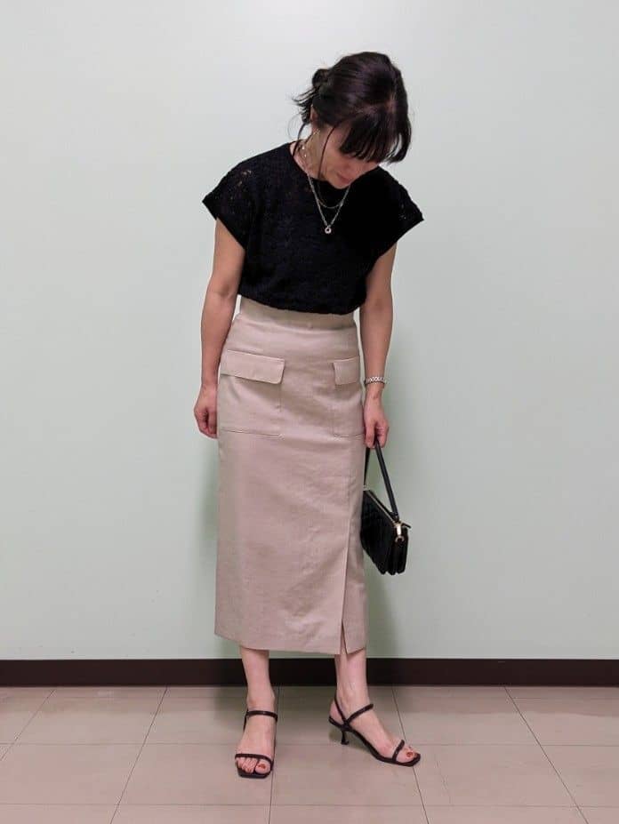 Rieさんの「UNTITLED｜リーベルラメベア天竺タンクトップ」を使ったコーディネート