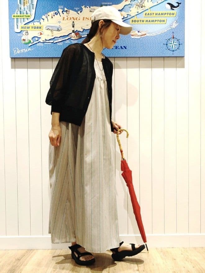 toyaさんの「Dessin｜【長傘】バンブーハンドルプレーンカラー」を使ったコーディネート