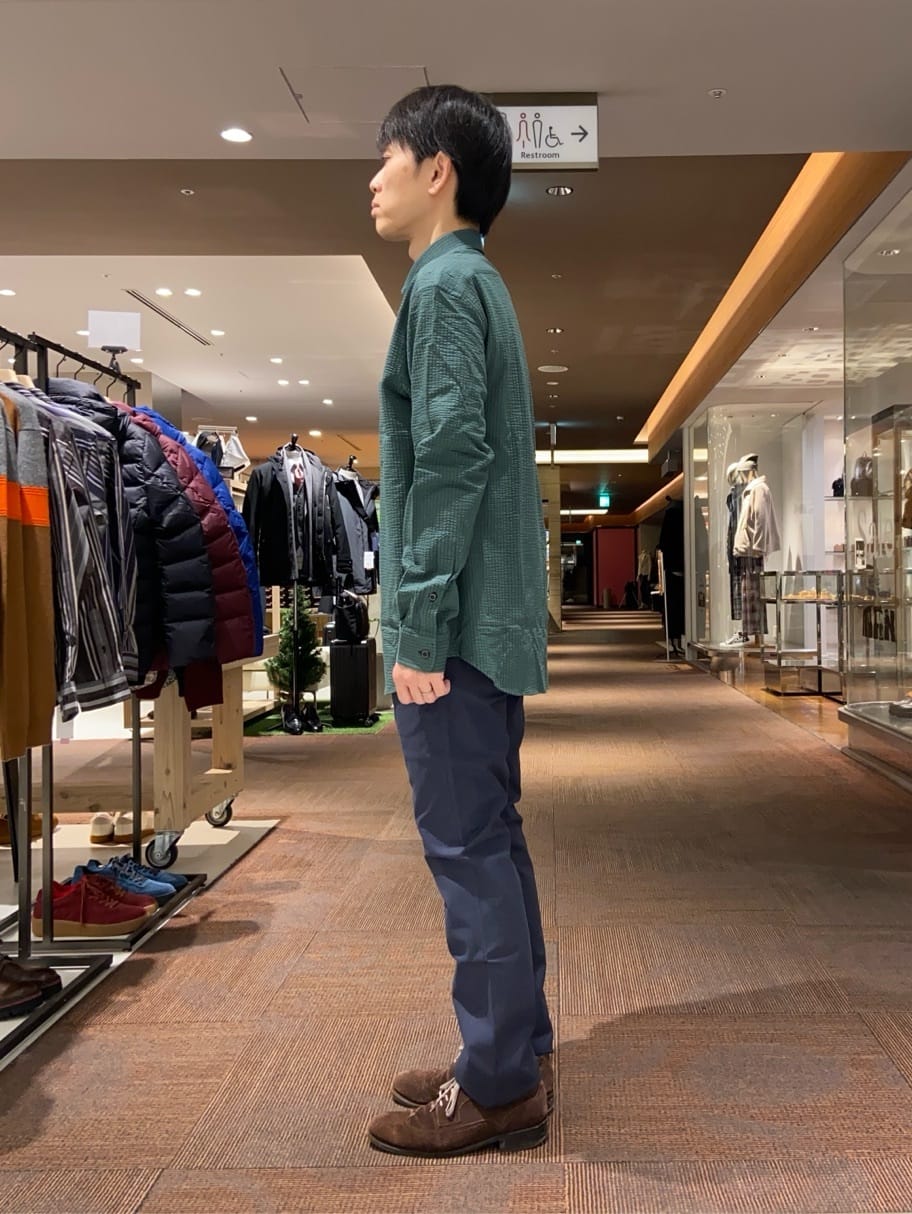 わいずみさんの「TAKEO KIKUCHI｜【抗菌防臭/シーズンレス】シアサッカー ジャージシャツ」を使ったコーディネート