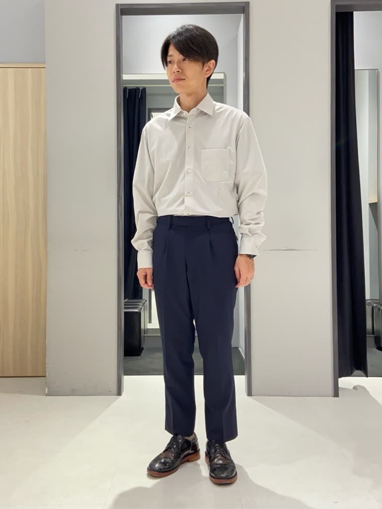 わいずみさんの「TAKEO KIKUCHI｜【抗菌防臭】COOL DOTS（R）ドビープリント ジャケット」を使ったコーディネート