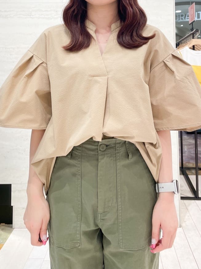 かほさんの「OPAQUE.CLIP｜オーガニックコットン混 ベイカーパンツ」を使ったコーディネート