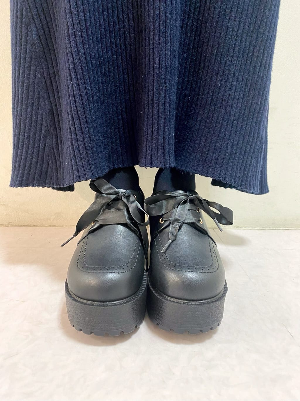 sakiさんの「ESPERANZA｜厚底レースアップシューズ」を使ったコーディネート