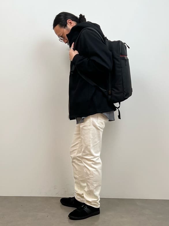 川口(髭長髪)さんの「TAKEO KIKUCHI｜【抗菌防臭/シーズンレス】シアサッカー ジャージシャツ」を使ったコーディネート