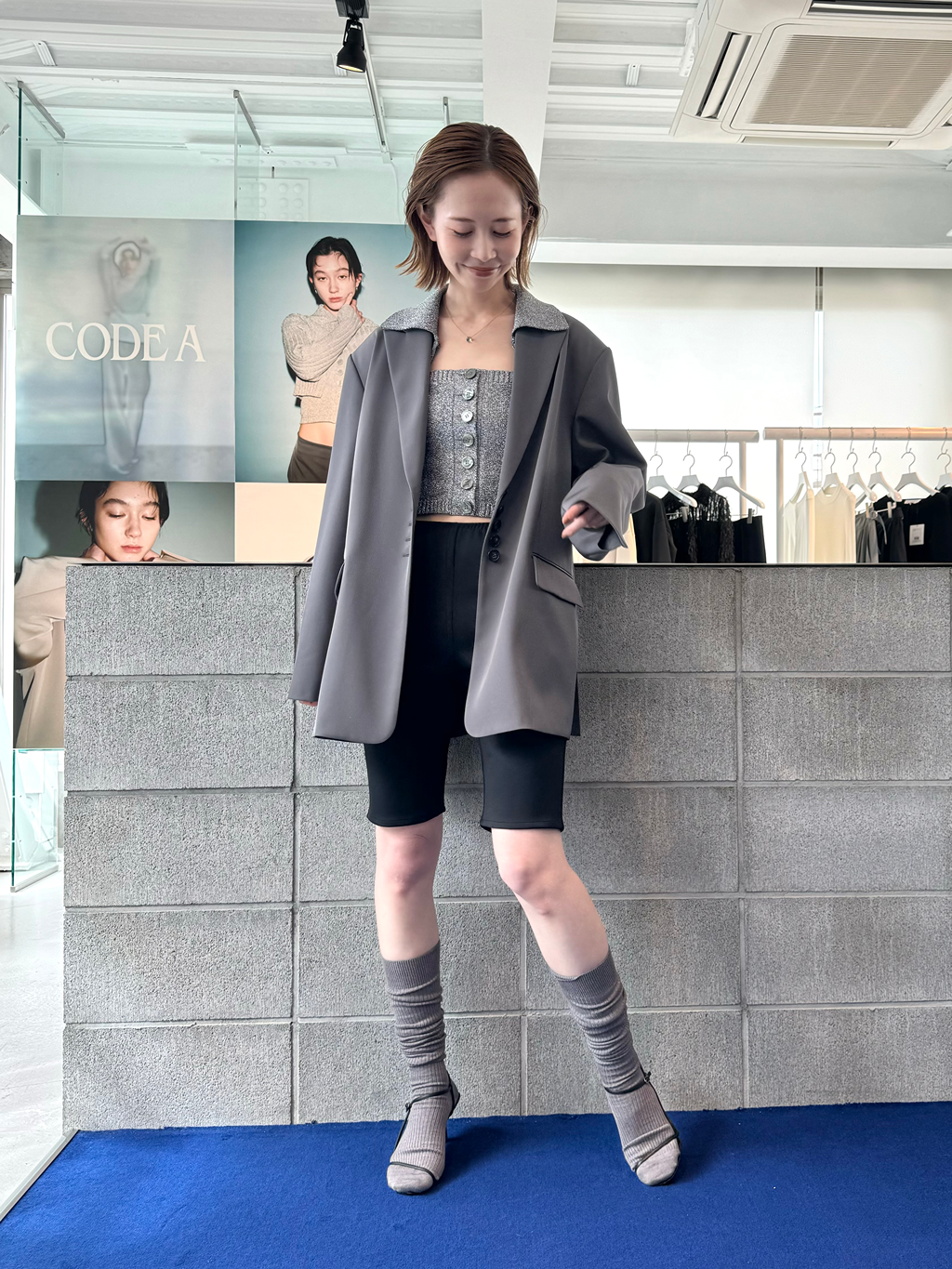 harekoさんの「CODE A｜◆lame knit cardigan」を使ったコーディネート
