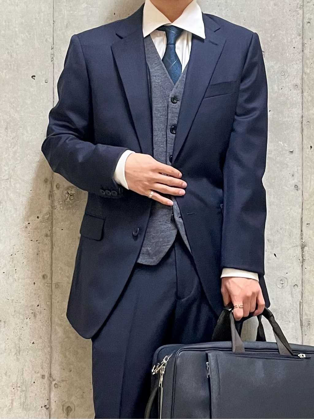 すずきさんの「TAKEO KIKUCHI｜【Made in JAPAN】番千鳥ウィンドペン柄 ネクタイ」を使ったコーディネート