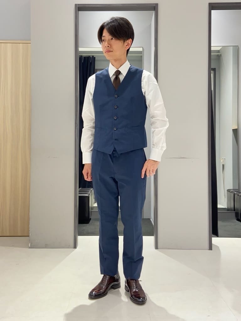 わいずみさんの「TAKEO KIKUCHI｜【抗菌防臭】COOL DOTS（R）ドビープリント ジャケット」を使ったコーディネート