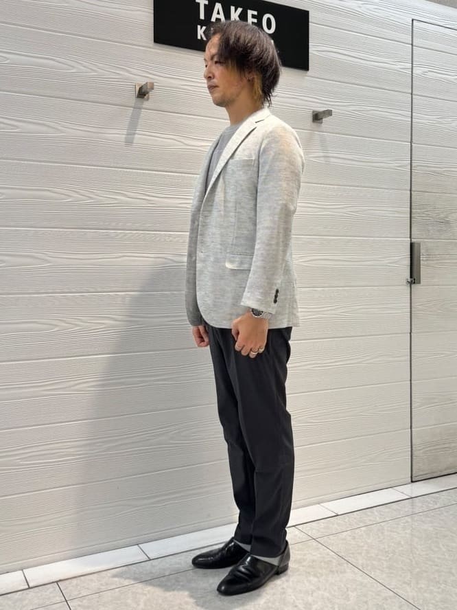 井出恭輔さんの「TAKEO KIKUCHI｜【尾州織】リネンブレンド メッシュ ジャケット」を使ったコーディネート
