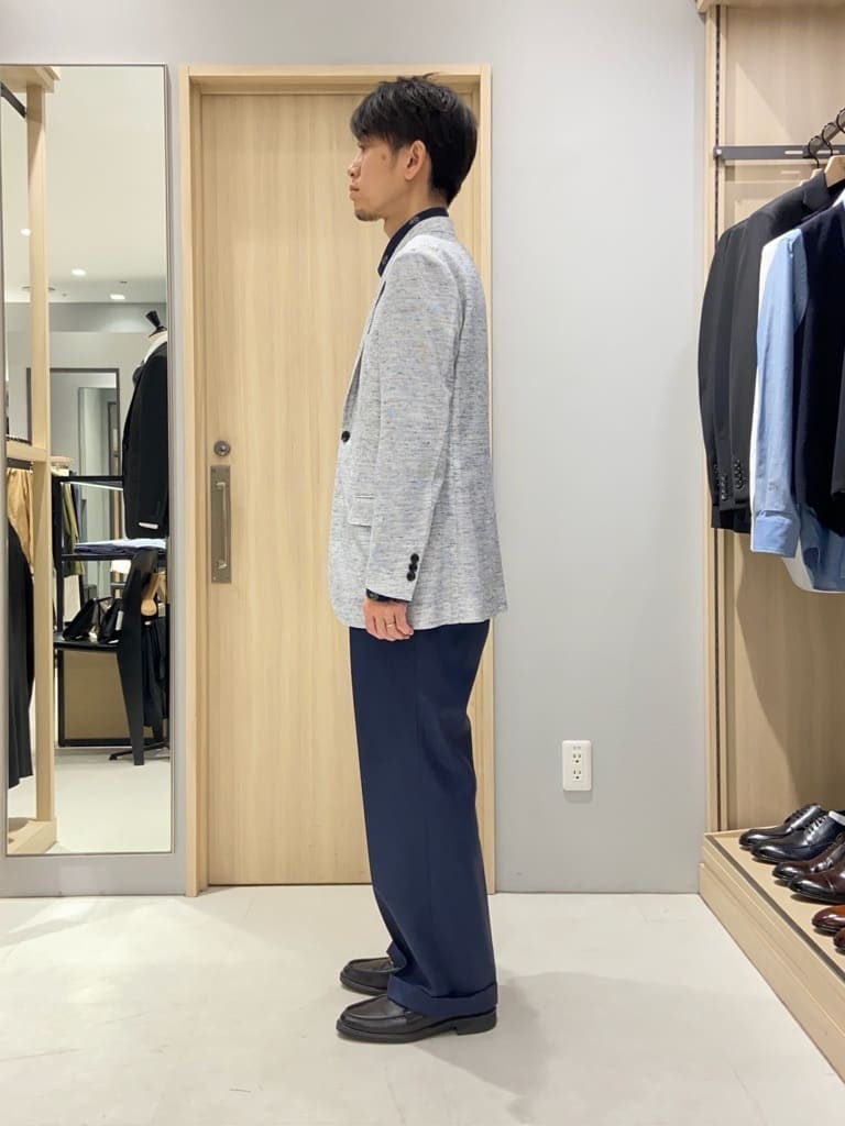 わいずみさんの「TAKEO KIKUCHI｜【尾州織】リネンブレンド メッシュ ジャケット」を使ったコーディネート