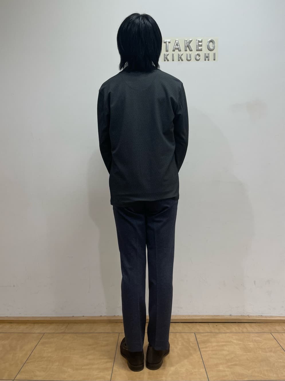 TAKE✳︎さんの「TAKEO KIKUCHI｜【Sサイズ～】メランジ ストレッチ ジャージー スラックス」を使ったコーディネート