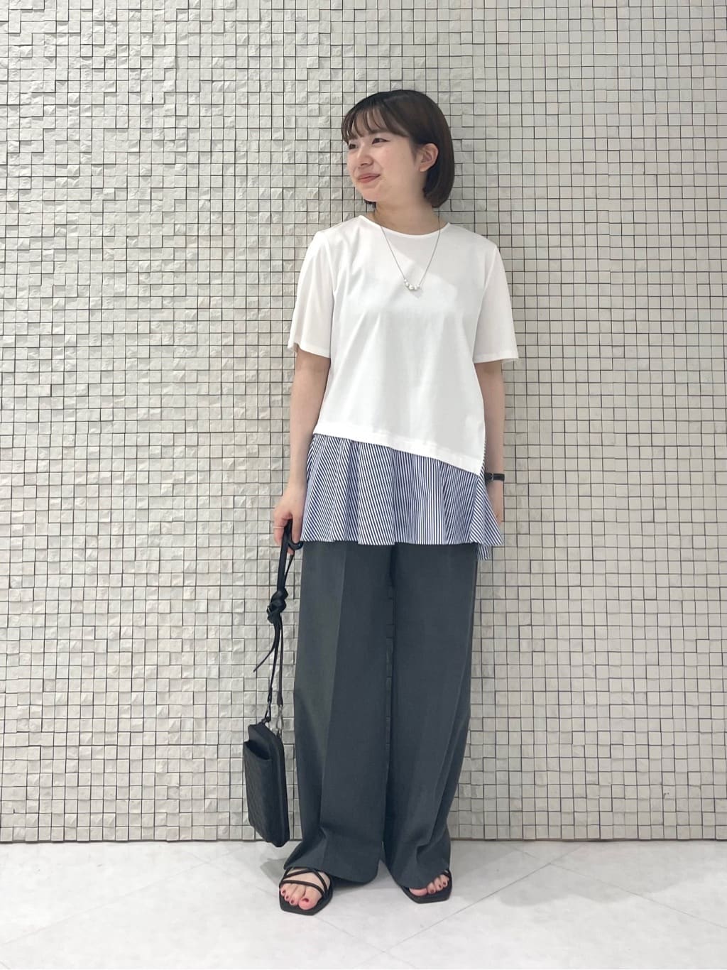 sakuさんの「INDIVI｜【セレモニーにおすすめ！】パール調トップネックレス」を使ったコーディネート