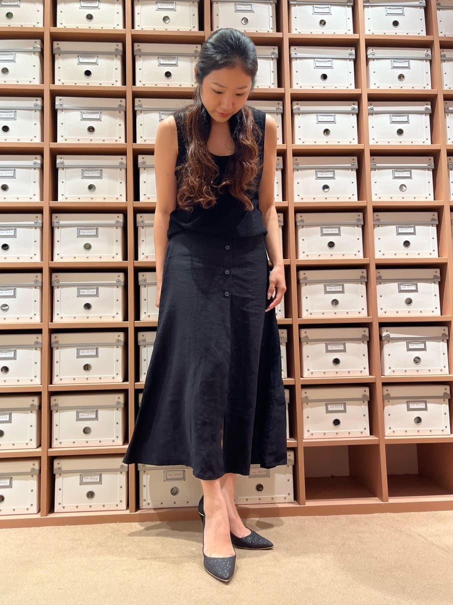 kaoriさんの「ESPERANZA｜【12時間パンプス】約8.5?／ラメ素材　歩きやすくて疲れにくい」を使ったコーディネート