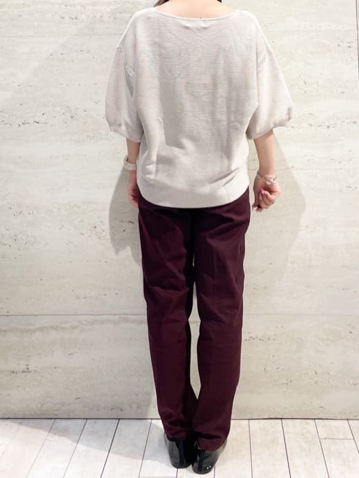かほさんの「OPAQUE.CLIP｜ストレッチベイカーパンツ／オーガニックコットン混【洗濯機洗い可／ストレッチ】」を使ったコーディネート