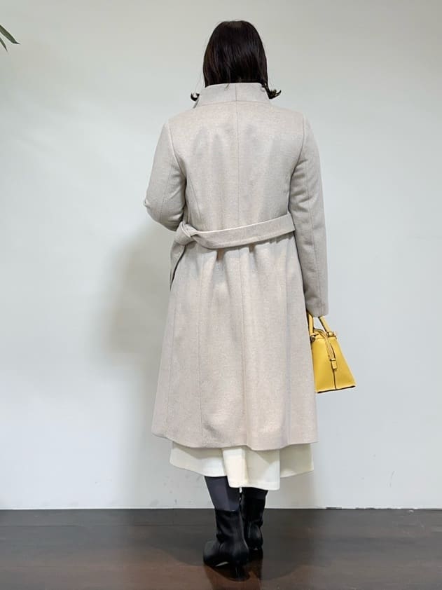 Asamiさんの「UNTITLED｜【日本製／2WAY衿】スタンドカラー ロングコート」を使ったコーディネート