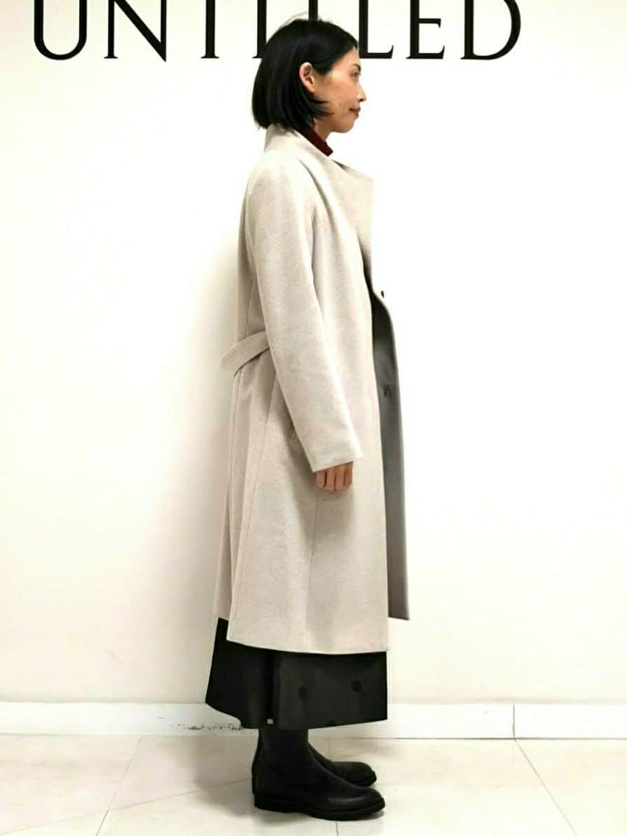 yukariさんの「UNTITLED｜【日本製／2WAY衿】スタンドカラー ロングコート」を使ったコーディネート