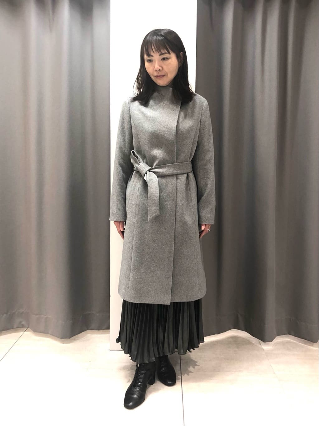ひろみさんの「UNTITLED｜【日本製／2WAY衿】スタンドカラー ロングコート」を使ったコーディネート