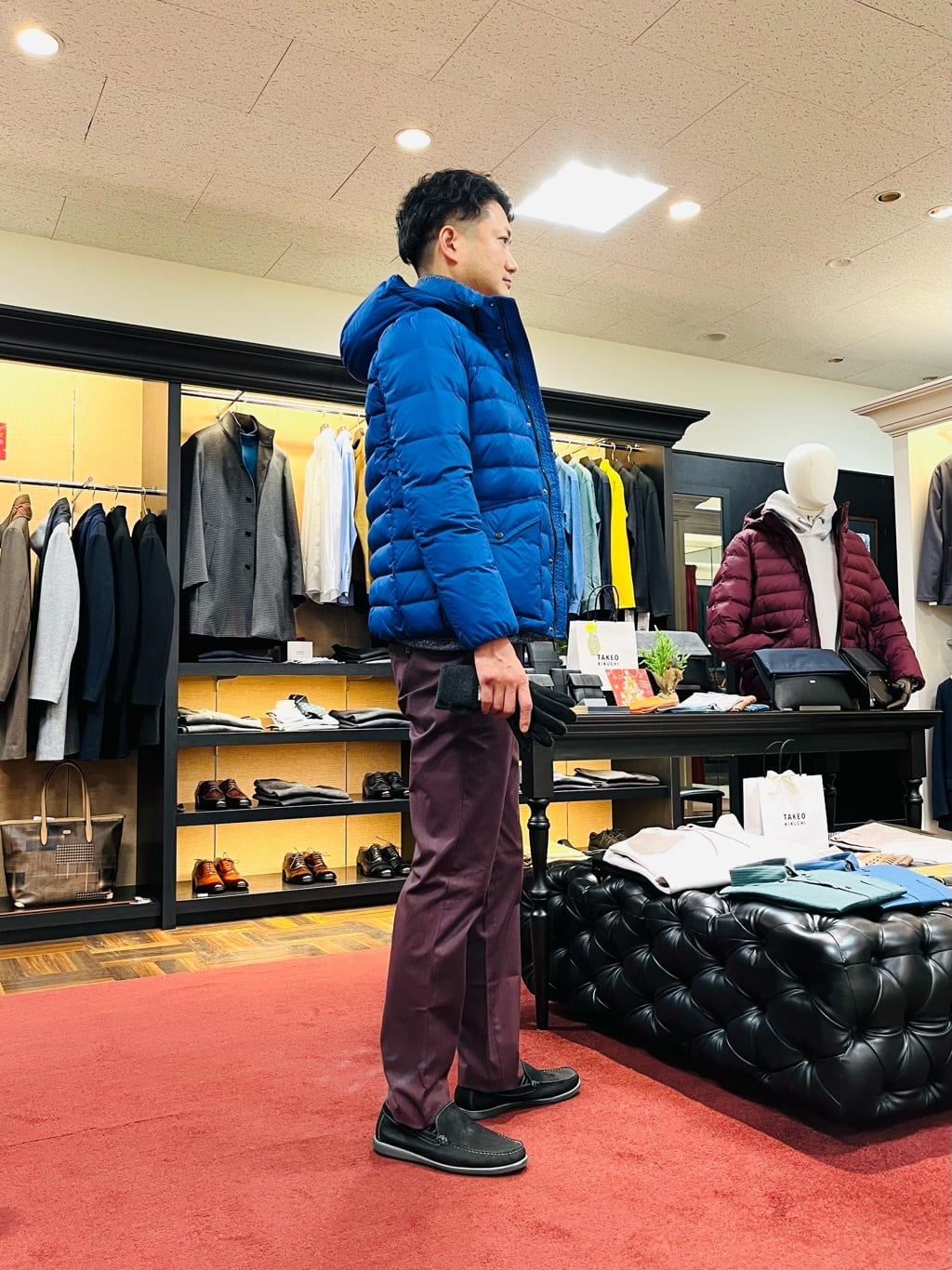 晃さんの「TAKEO KIKUCHI｜【全7サイズ&times;8色展開！】トップマルチヘリンボン パンツ」を使ったコーディネート