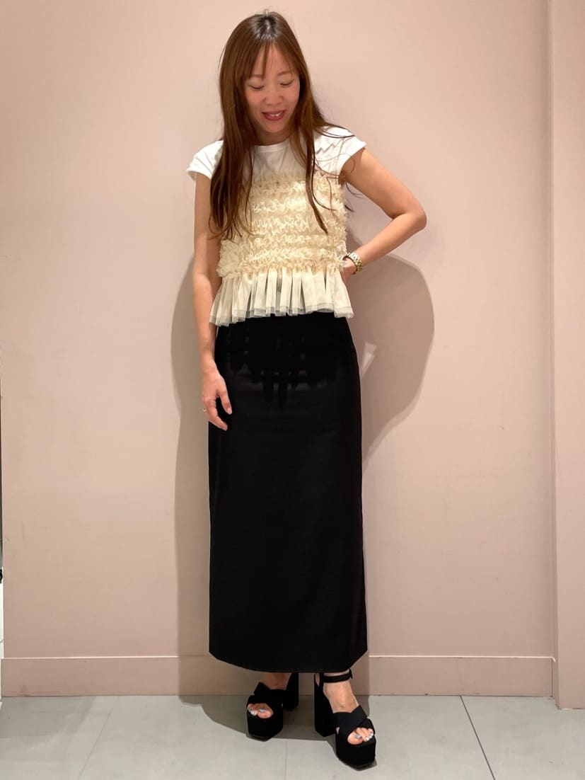 maiさんの「ESPERANZA｜ラク盛り厚底サンダルⅢ」を使ったコーディネート
